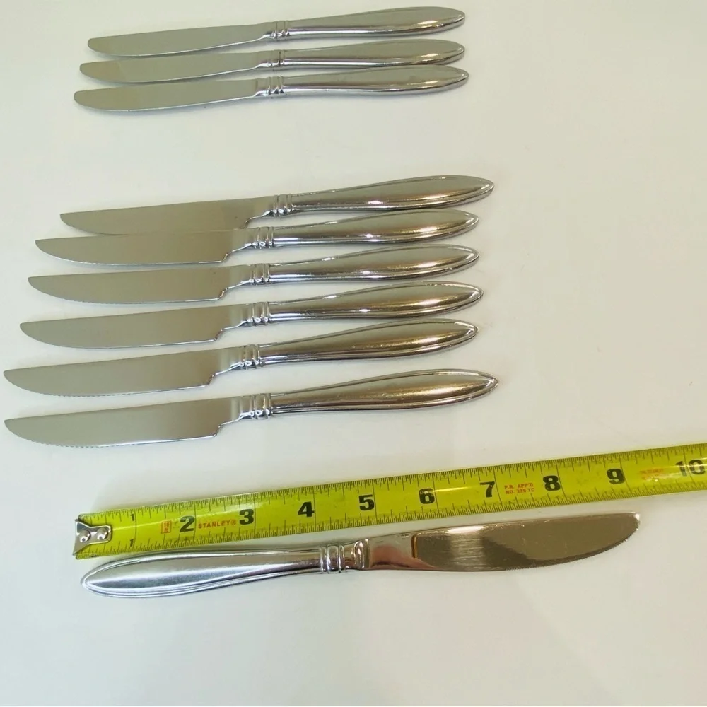 Reed & Barton Stainless Steel Celebration 4 Dinner Knives & 6 Steak Knives EUC